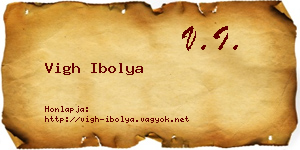 Vigh Ibolya névjegykártya